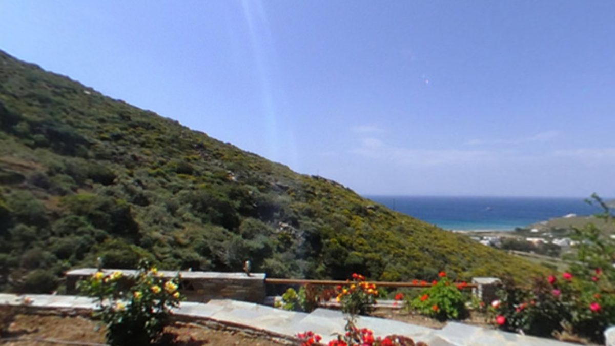 Sea view over Agios Petros bay from the villa